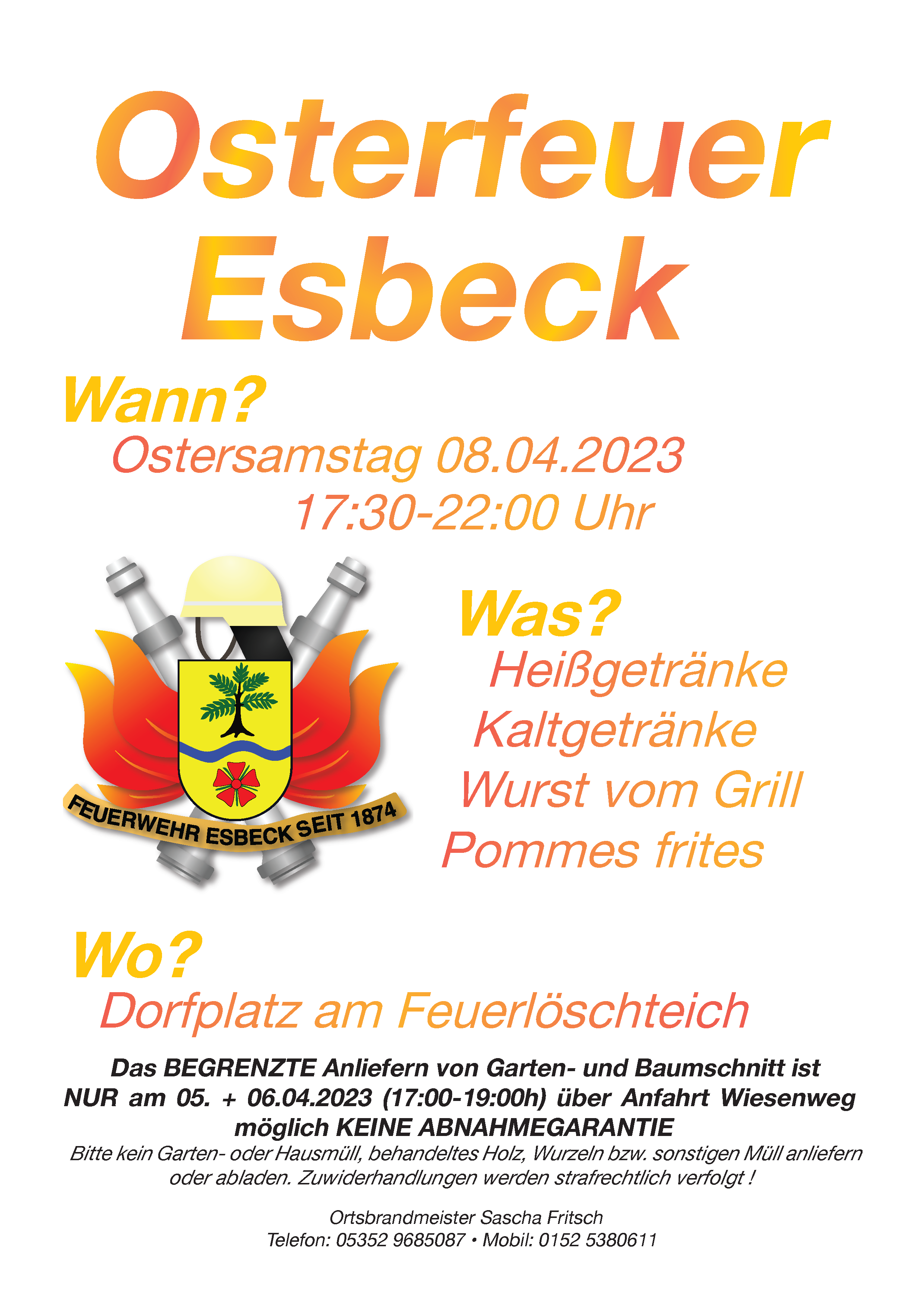 Plakat Osterfeuer 2023